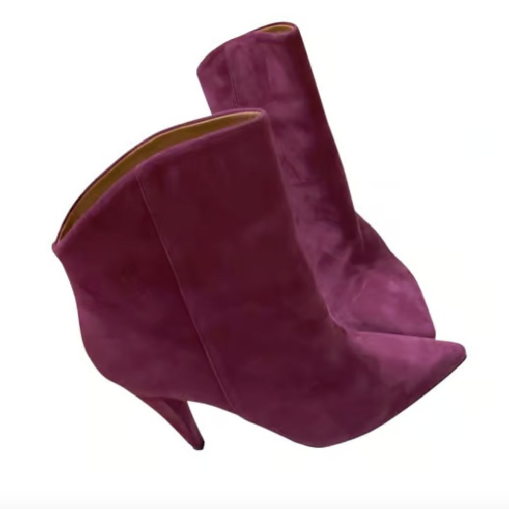 NIB Iro Purple Suede Ankle Boots Sz 40